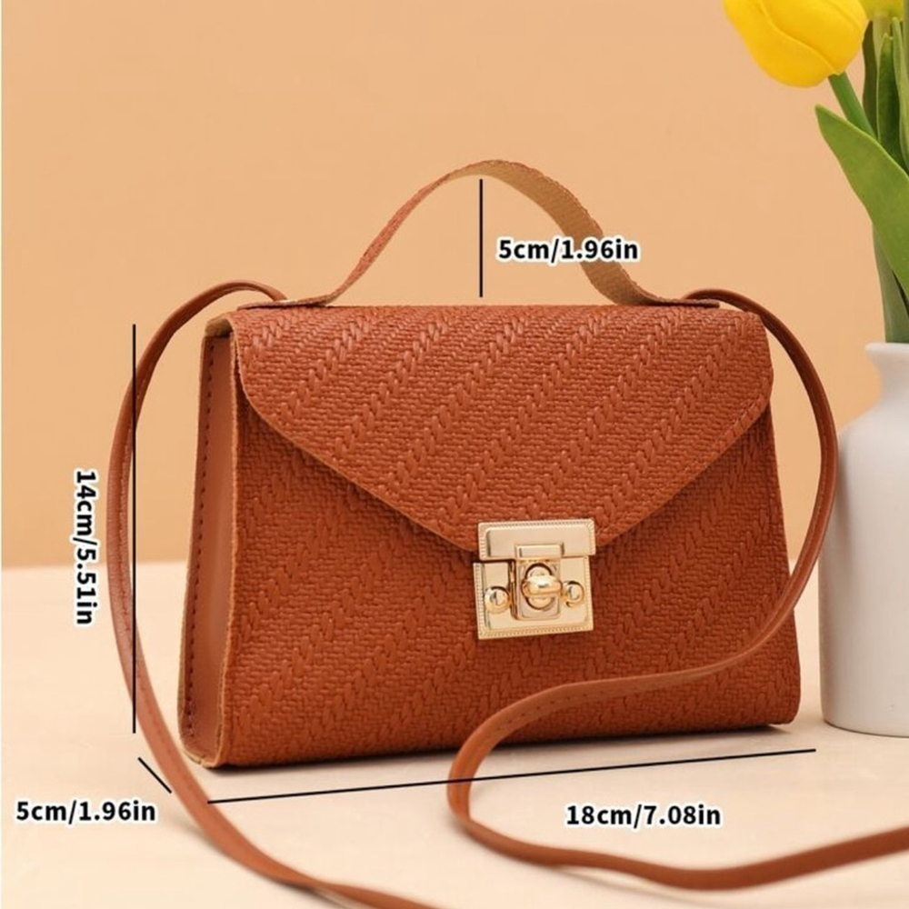 ⚠️Clearance Mini Brown Lock Buckle Crossbody Handbag - Picture 5 of 6